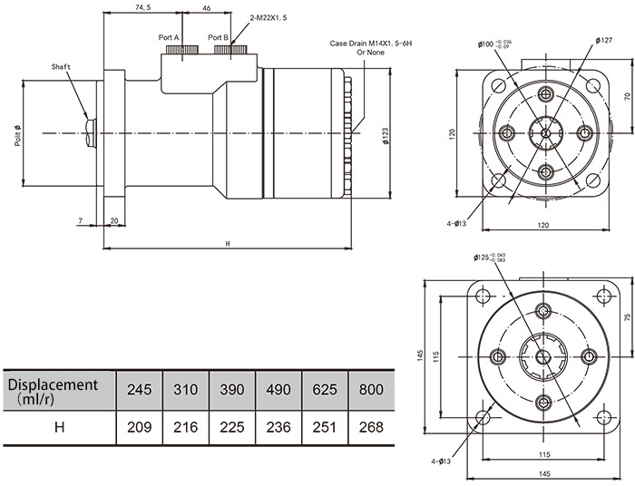 Standard cycloidal hydraulic motor